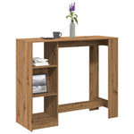 ZNTS Bar Table with Shelf Artisan Oak 124x46x103.5 cm Engineered Wood 854399