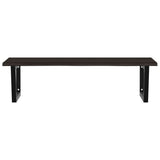 Basin Shelf Wall Mounted Steel and Solid Wood Oak 3302663