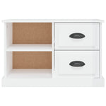 ZNTS TV Cabinet High Gloss White 73x35.5x47.5 cm Engineered Wood 816170