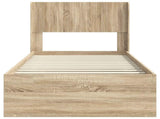 Bed Frame with Storage and Headboard Sonoma Oak 100 x 200 cm 3414245