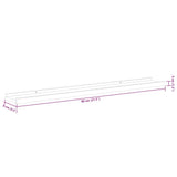 Wall Shelves 4 pcs Black 80x9x3 cm 326669