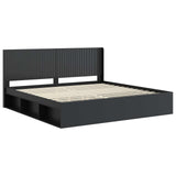 Bed Frame with Storage and Headboard Black 200 x 200 cm 3413814