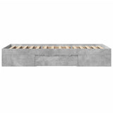 Bed Frame without Mattress Concrete Grey 90x190cm Engineered Wood 3295523