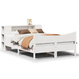Bed Frame without Mattress White 140x190 cm Solid Wood Pine 3323306