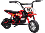 Kids Electric Motorbike 3 Gearboxes Speed Ride on Motorcycle with 41min Ranges - Red T3398P422425