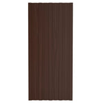 Roof Panels 36 pcs Galvanised Steel Brown 100x45 cm 317218