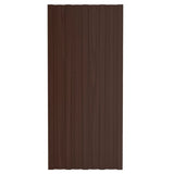 Roof Panels 36 pcs Galvanised Steel Brown 100x45 cm 317218