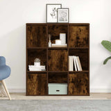 Bookcase Smoked Oak 89x24x101.5 cm Engineered Wood 860404