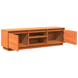 TV Cabinet Wax Brown 140x35x40 cm Solid Wood Pine 847131