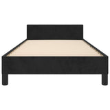 Bed Frame without Mattress Black 90x190cm Single Velvet 349904