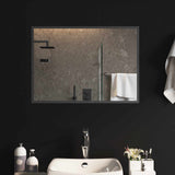 LED Bathroom Mirror Transparent 70 x 50 cm Tempered Glass 42045815