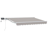 Manual Awning Frame with LEDs Light Grey and White 2.5 x 2 m 3420511