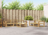Outdoor Sofa Set 6 pcs White 59 x 59 x 37 cm Solid Acacia Wood 3387248