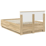 Bed Frame Sonoma Oak 120 x 200 cm Engineered Wood 3408189