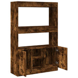 Highboard Smoked Oak 92x33x140 cm Engineered Wood 3309613