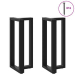 ZNTS Bar Table Legs T-Shaped 2 pcs Black 50x35x cm Steel 4013076