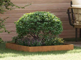 Lawn Edging 6 pcs Rusty 60 x 60 x 13 cm Weathering Steel 874743