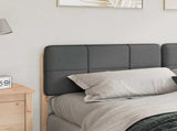 Upholstered Headboard Brown and Light Grey 200 cm 880103