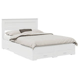 Bed Frame with Drawer White 160 x 200 cm Engineered Wood 3409966