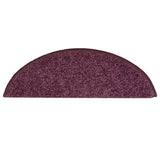 Stair Mats 15 pcs 56x17x3 cm Dark Purple Half Round 322384