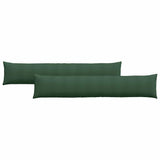 Sofa Pillows 2 pcs Dark Green 200 x 40 cm Corduroy Fabric 42013908