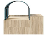 Bed with Tunnel 3 pcs Artisian Oak and Light Blue 3423516