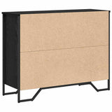 Sideboard with Drawer Black Oak 97 x 32.5 x 74.5 cm 868778