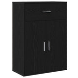 Sideboard with Drawer Black Oak 60 x 30 x 84 cm Engineered Wood 871427