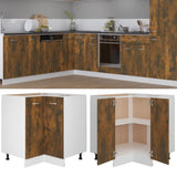 Kitchen Cabinet Lyon Smoked Oak 75.5x75.5x81.5 cm Engineered Wood 815582
