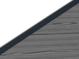 Fence Set 446 x 186 cm WPC and Aluminium Grey 3429403