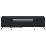 LED TV Cabinet Black Engineered Wood 897566