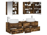 Bathroom Furniture Set 5 pcs Smoked Oak 3407035