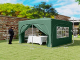3 x 3m Pop-Up Gazebo Shelter, with Accessories - Dark Green T3398P317803