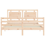 Bed Frame without Mattress King Size Solid Wood 3194056