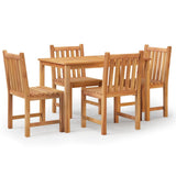 Garden Dining Set Teak Solid Teak Wood 5 Piece Set Durable 3157148