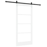 Sliding Door White and Black 93 x 202 cm 3332400