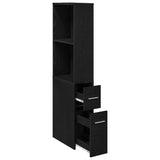 Bathroom Furniture Set Wall-mounted Black Oak 22 x 41 x 135 cm 871653