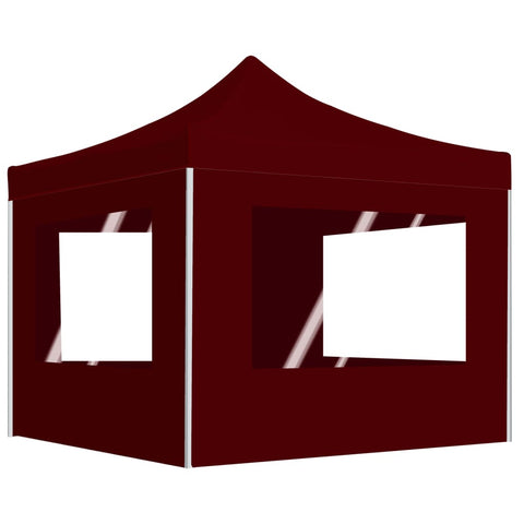 Professional Folding Party Tent with Walls Aluminium 2x2 m Bordeaux 48933