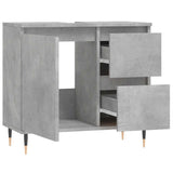 Bathroom Cabinet Concrete Grey 65x33x60 cm Engineered Wood 831600