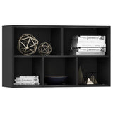 Book Cabinet/Sideboard Black 50x25x80 cm Engineered Wood 800163
