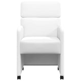 Dining Chairs with Wheels 2 pcs White 58 x 65 x 98 cm 42017891
