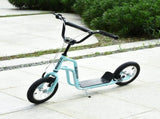 Stunt Scooter, Kids Scooter, 12'' Rubber Tyre Kick Scooter with Adjustable Handlebar, Dual Brakes, T3398P348461