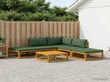 Sofa Set 6 pcs Natural Solid Acacia Wood 3417245