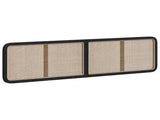 Headboard with Headboard Black 200 x 55 x 3 cm Rattan 42011573