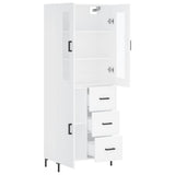 Highboard White 69.5x34x180 cm Engineered Wood 3198465