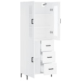 Highboard White 69.5x34x180 cm Engineered Wood 3198465