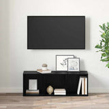 TV Cabinet Set Black 72 x 35 x 37 cm Engineered Wood 875098