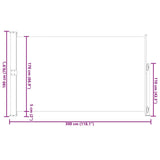 Patio Retractable Side Awning 180x300 cm Cream 313400
