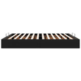 Ottoman Bed Frame without Mattress Black Super King Faux Leather 3310831