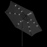 Garden Parasol Anthracite Polyester and Steel Large Collapsible 44511